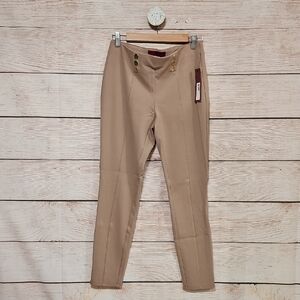 💜 NWT Love Scarlett Stylish Tan High-Waisted Legging Dress Pants Small
